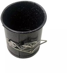 Kinghoff KH 1787 Tava pentru tort cu fund drop, 8 cm, pereți extensibili, finisaj marmură, oțel, negru (KH 1787)
