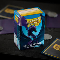  Dragon Shield Sleeves - Standard size - Matte Dual - Soul & Petrol (100 Sleeves) (5706569150709)