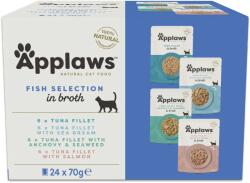 Applaws 24x70g Applaws Cat Natural Halválogatás alaplébe macskasnack - Halválogatás (4 változat)