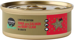 Cosma 12x50g Cosma Nature tonhal, lazac & bébikagyló étrend-kiegészítő eledel macskáknak