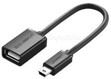 UGREEN US249 adapter kábel USB aljzat - miniUSB, OTG, FEKETE (UGREEN_10383) (UGREEN_10383)