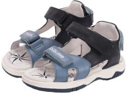 D. D. STEP Sandale băieți, varf deschis, cu velcro, albastru deschis/bleu, 25-30 albastru închis/albastru mediu (14BDB8)