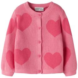 NAME IT cardigan tricotat pentru fete, cu model de inimioare roz (14F1E1)