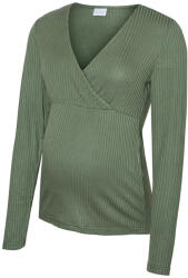Mamalicious Bluza cu mânecă lungă gravide, cu nervuri, verde verde (14B67B)