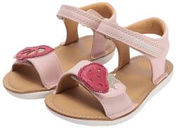 D. D. STEP sandale fată cu velcro cu ornamente roz (14BF66)