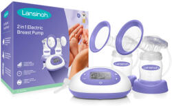 Lansinoh Pompă de sân electrică dublă 2 în 1 + 2 sticle de 160 ml în set (13E05A)