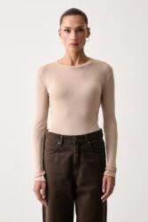 Max Mara hosszúujjú női gyapjúval WKDPATTO - bézs S