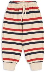 Konges Sløjd melegítő gyerek pamut LOU STRIPE SWEAT PANTS GOTS - bézs 104