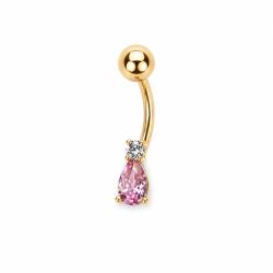 ÉkszerM 14K Sárga Arany Köldök Piercing AU 99689