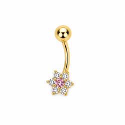 ÉkszerM 14K Sárga Arany Köldök Piercing AU 99688