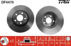 TRW szellőző féktárcsa Ø313mm DF4470