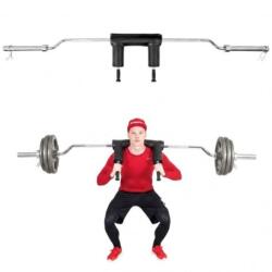 inSPORTline Bară de genuflexiuni olimpică de siguranţă inSPORTline Squabar - 239, 3 cm / 50 mm - Capacitate 25, 5 kg, 317 kg, cu coliere (31088)