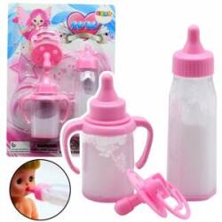 LEAN Toys Baby Dolls Bottles Disappearing Milk Pacifier Set
