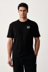 EA7 Emporio Armani férfi pamut póló - fekete L - answear - 26 990 Ft