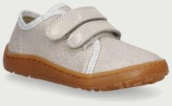 Froddo gyerek bőr papucs BAREFOOT CANVAS - ezüst 23