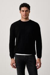 Giorgio Armani pulóver férfi viszkózzal - fekete M - answear - 47 990 Ft