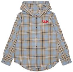 Diesel gyerek pamut ing CHECK OVER SHIRT - kék 132