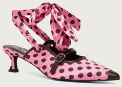 Koi Footwear tűsarkú nyitott sarokkal Polka Dot Kitten Heels - rózsaszín Női 37