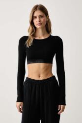 Calvin Klein hosszúujjú felső otthoni viseletre női modállal - fekete S