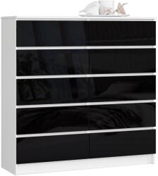  Comodă K120 10sz Clp Pk Negru Lucioasă Comoda