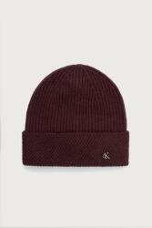 Calvin Klein sapka női gyapjúval - burgundia Univerzális méret
