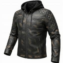 PROSPEED Royal kapucnis ProSpeed bőrkabát 2in1 Urban stílus 4XL