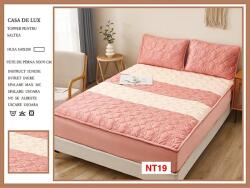 Casa De Lux Huse De Pat Topper Cu Elastic Si 2 Fete De Perna, 160X200, NT19