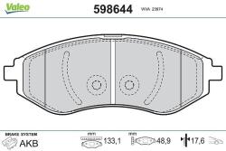 VALEO Fékbetét készlet VALEO 598644 for CHEVROLET, DAEWOO, PROTON (598644)