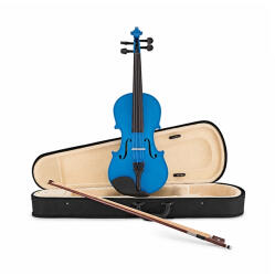 DEPOX Vioara Clasica 1/4 DEPOX®, 48 cm, Lemn, Arcus, Cutie de Transport si Sacaz, Albastra (2140)