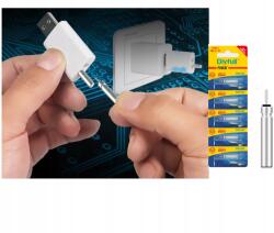DLYFULL Dupla Usb töltő CR425 akkumulátorhoz 5 db akkumulátor (5903181520662)