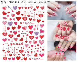  Körömmatrica - WG454 Love Valentin