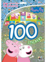 JIRI MODELS 100 matrica kifestő lapokkal, 12 színezhető lap + matricák, Peppa malac (JRM-3563-1) - mesescuccok