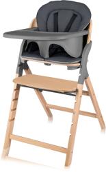 Lionelo Lionelo, Megan, scaun de masa pentru copii, 3 in 1, lemn gri Scaun de masa bebelusi, inaltator