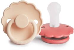 Frigg 2 db-os cumi FRIGG DAISY PINK CREAM/ POPPY, 6-18 hó, szilikon