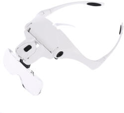 JADO Ochelari cu lupă și LED, 5 lentile 1x/1, 5x/2x/2, 5x/3, 5x