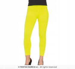Fiestas Guirca Leggings Neon Disco Party Színes Nadrág 80-as évek Sárga (18837)