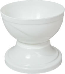  Műanyag nagy talpas tál fehér D15cm M13, 5cm
