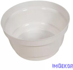  Műanyag közepes tál kerek M8 x D16 cm - Fehér
