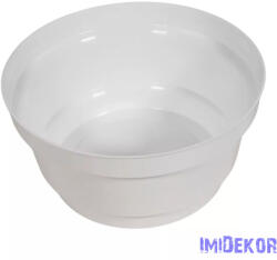  Műanyag nagy tál kerek fehér D20cm M10cm