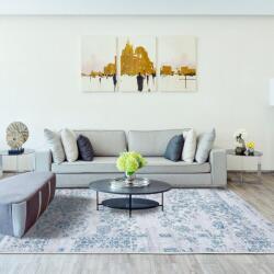 Taleta Barley Perzsa Stílusú Beltéri Szőnyeg 80 x 150 cm Kék- Virágos (X001KXBYI1)