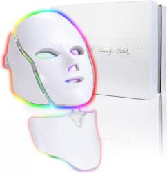  LED arcmaszk nyakrésszel, 7 színű fény - távirányító, időzítő, USB, otthoni bőrápoláshoz (EM3001)