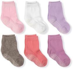 BShopy Csúszásmentes PVC Baba Zokni Szett - 6/12 Pár Légáteresztő Pamut Zokni Több Színben Rózsaszín - 3-6 Hó (6Pár) (X001A9DC9T)