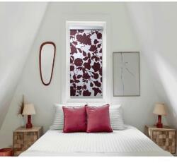 Blux Designer Sötétítő Roló 100 x 165 cm Bordó Mintával (6971583925438)