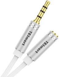  Fejhallgató hosszabbító kábel 3, 5 mm TRRS, 2, 5 m - mikrofonos, aranyozott, TESmart (X0019DRW7T)