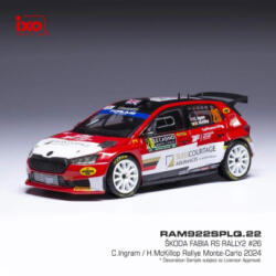  Modele auto și moto model 1/43 Škoda Fabia Rally2 2024 N. 26 C. Ingram - Rally Monte Carlo - 1: 43 ( lungime 10 cm )