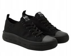 Lee Cooper Női tornacipő Lee Cooper 4484L textil platformos teljes fekete 40