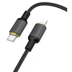 hoco. Cablu Date si Incarcare USB-A - Lightning HOCO X128 Benefit, 10W, 1m, Negru - gsmboutique