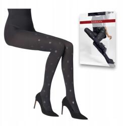 Marilyn Női 60 den-es pöttyös harisnyanadrág átlátszatlan fekete mintás Marilyn 1/2 Black (5905168160786)