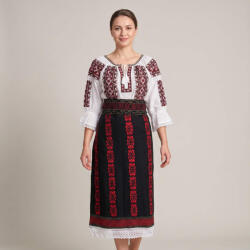 Ie traditionala Costum popular format din catrinta , brau si ie - Amita 2