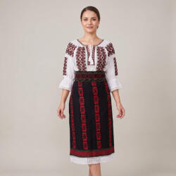 Ie traditionala Costum popular format din catrinta , brau si ie - Amita
